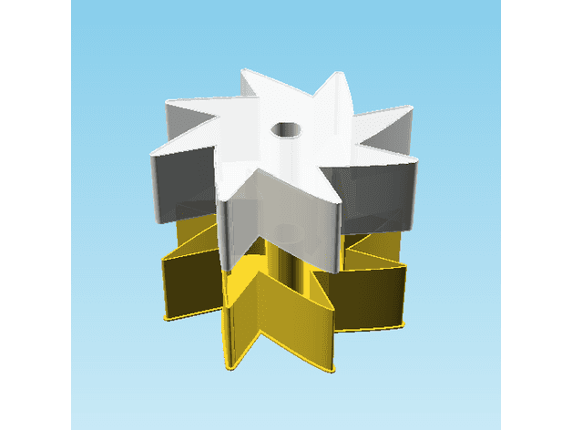 Shuriken 0074, nestable box (v2) 3d model