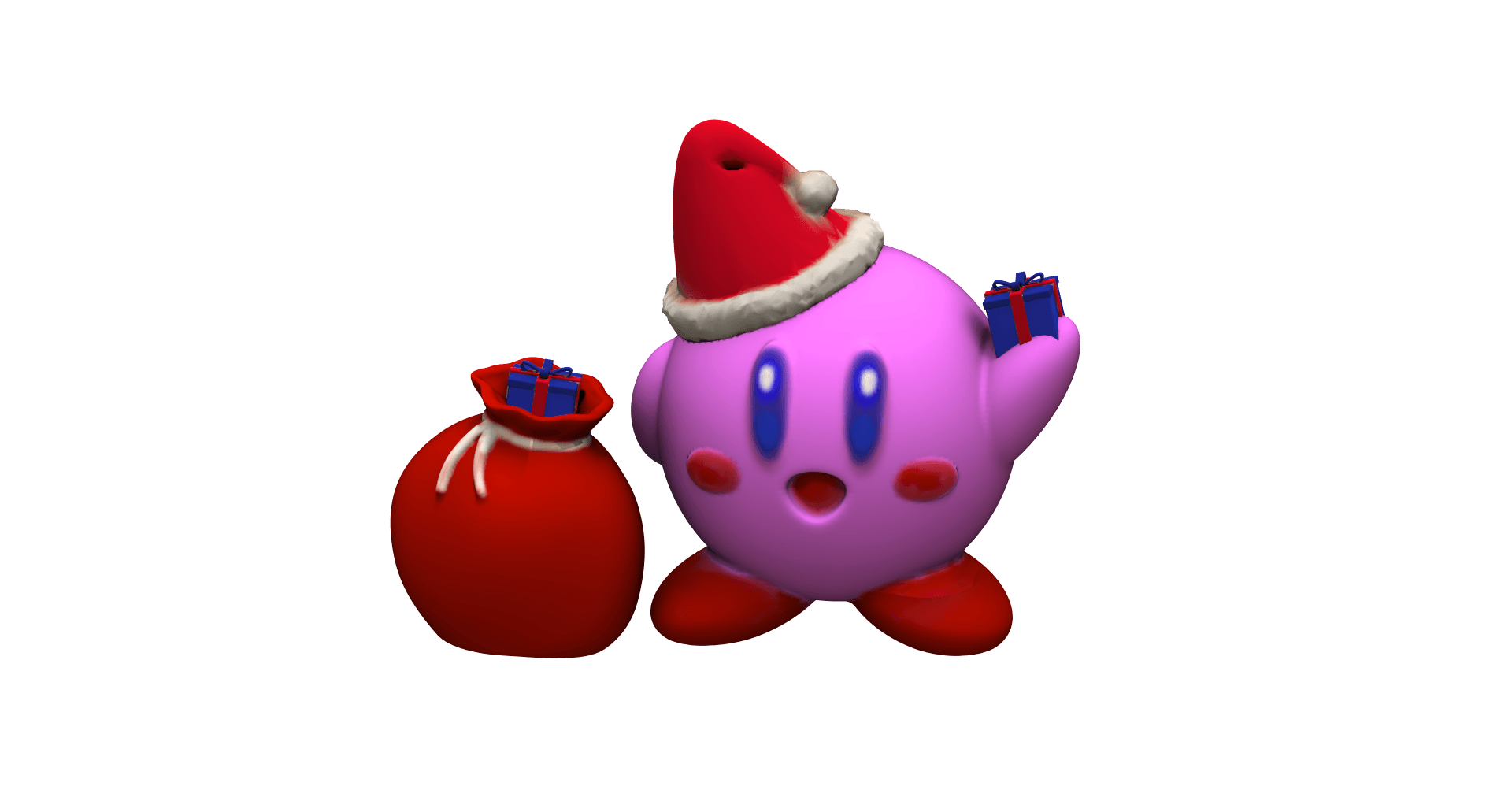 Kirby Santa Christmas Decoration 3d model