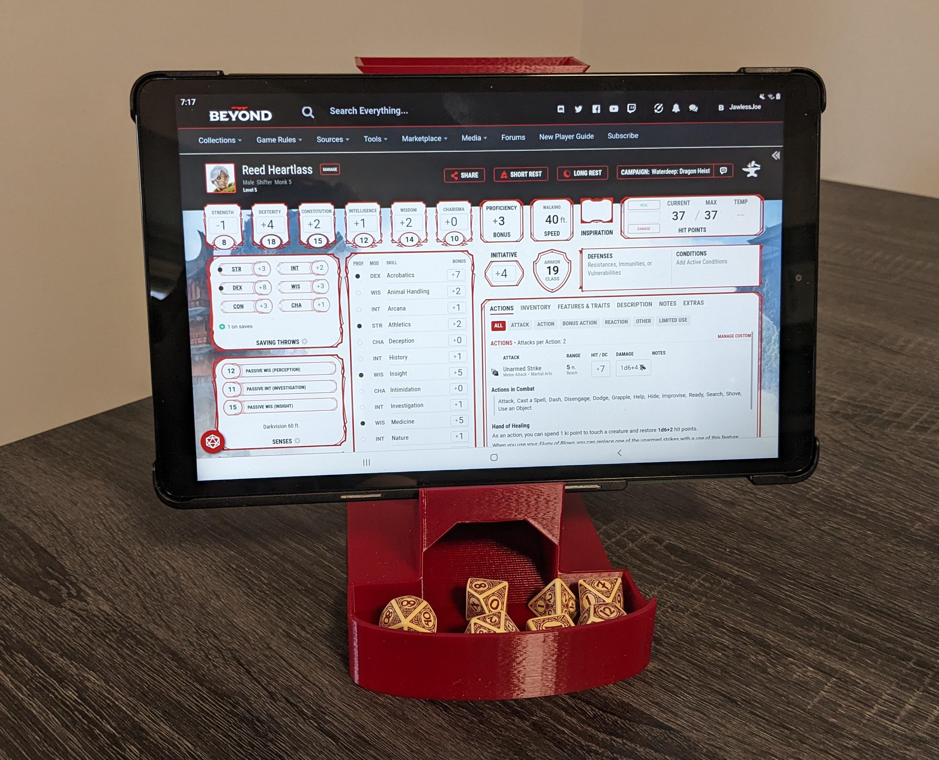 Parametric Dice Tower & Tablet Stand (Customizable) 3d model