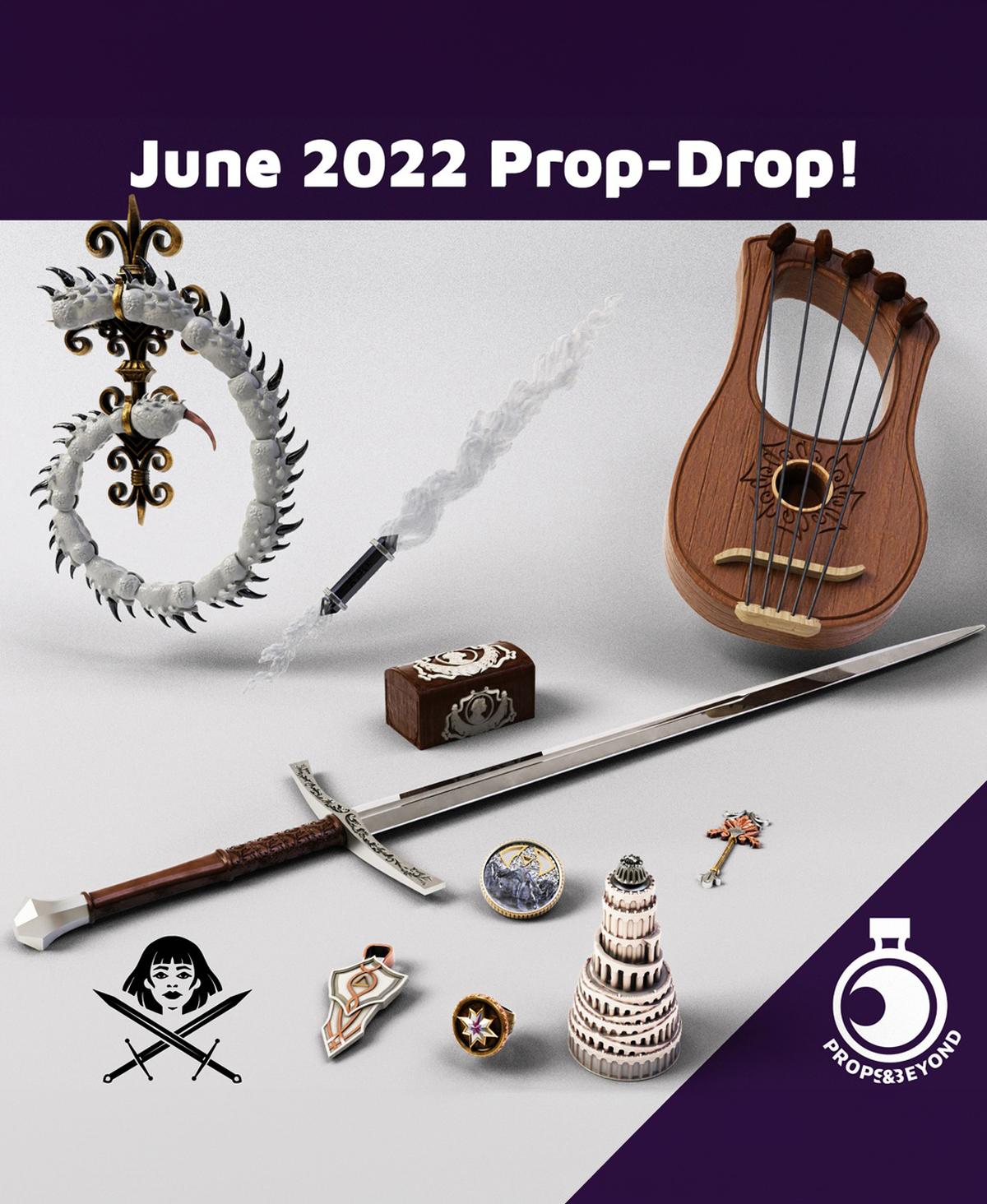 June 2022 Prop Drop - Swords and Muses 3d model