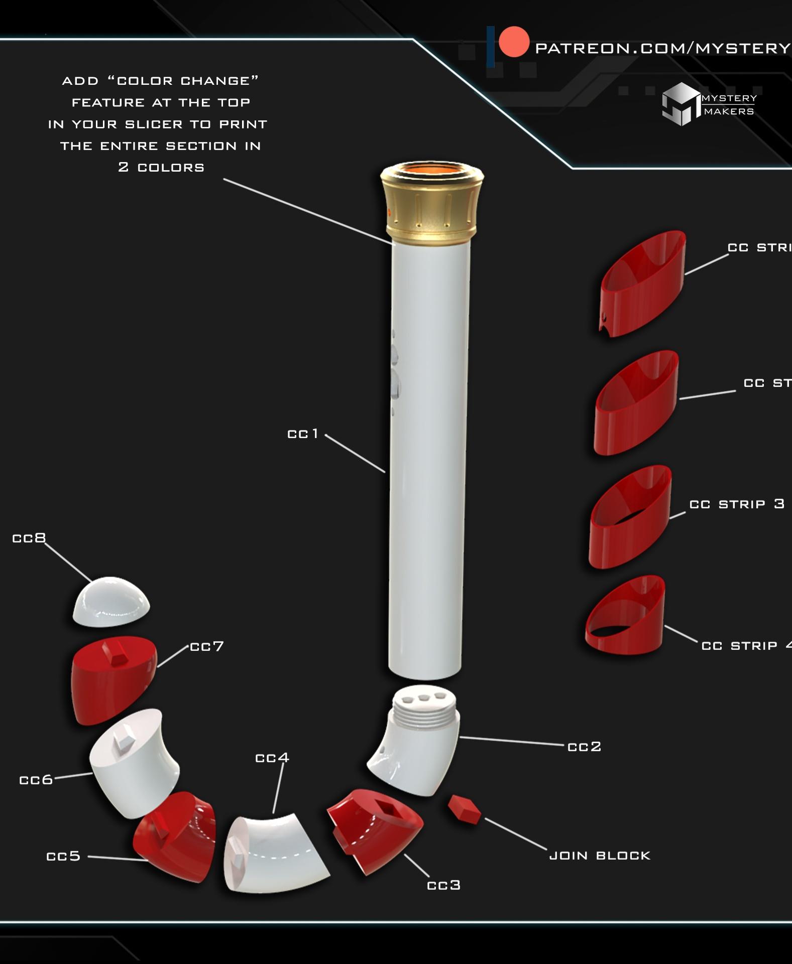 Candy cane lightsaber 3d model