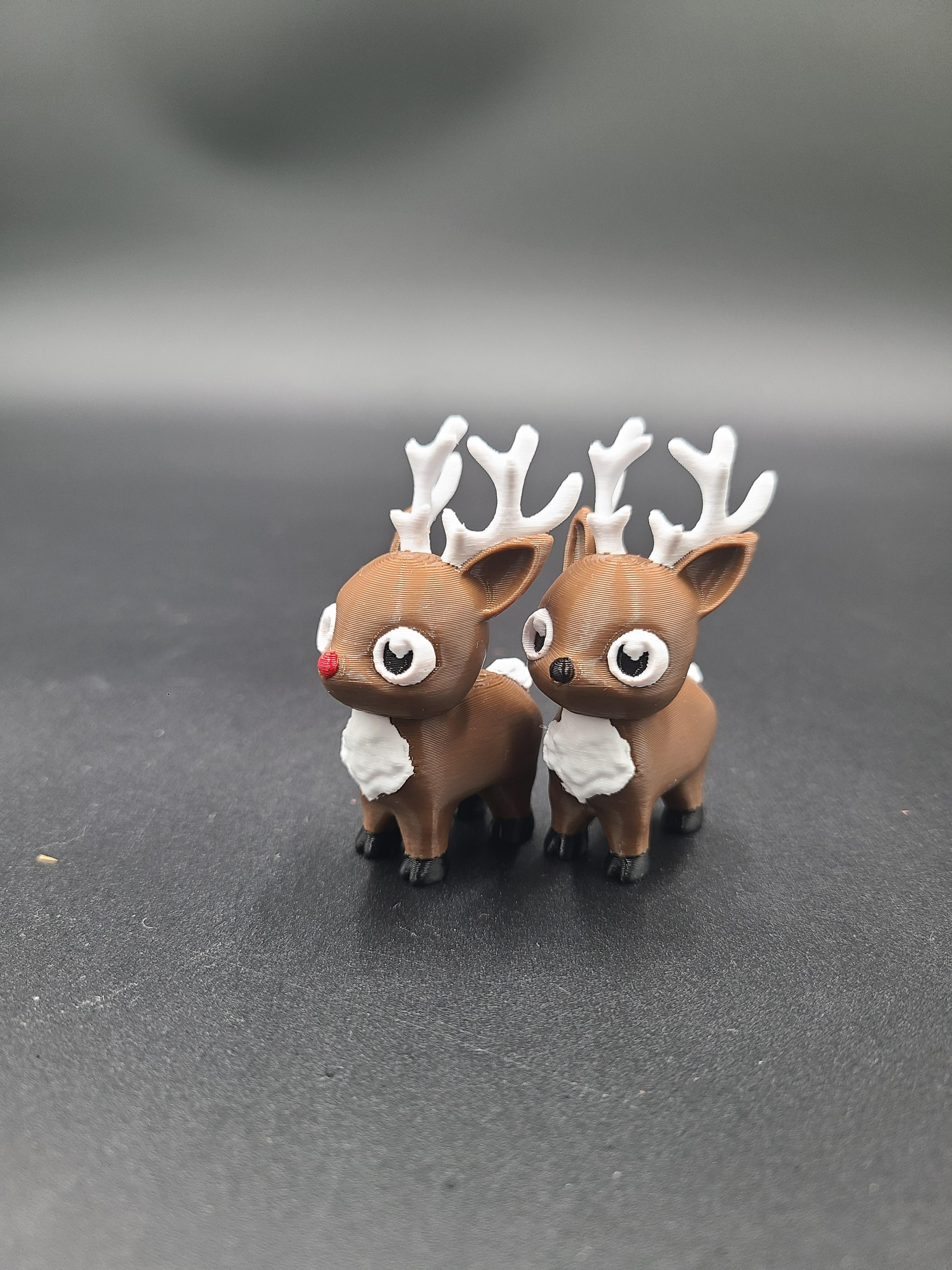 Happy Lil Reindeer - Christmas Ornament - Multicolor 3MF for Bambu 3d model