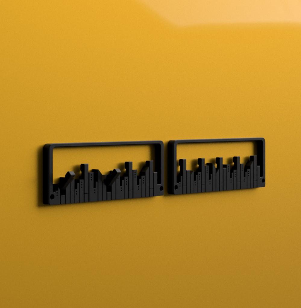 Building Silhouette Wall Hook 3d model