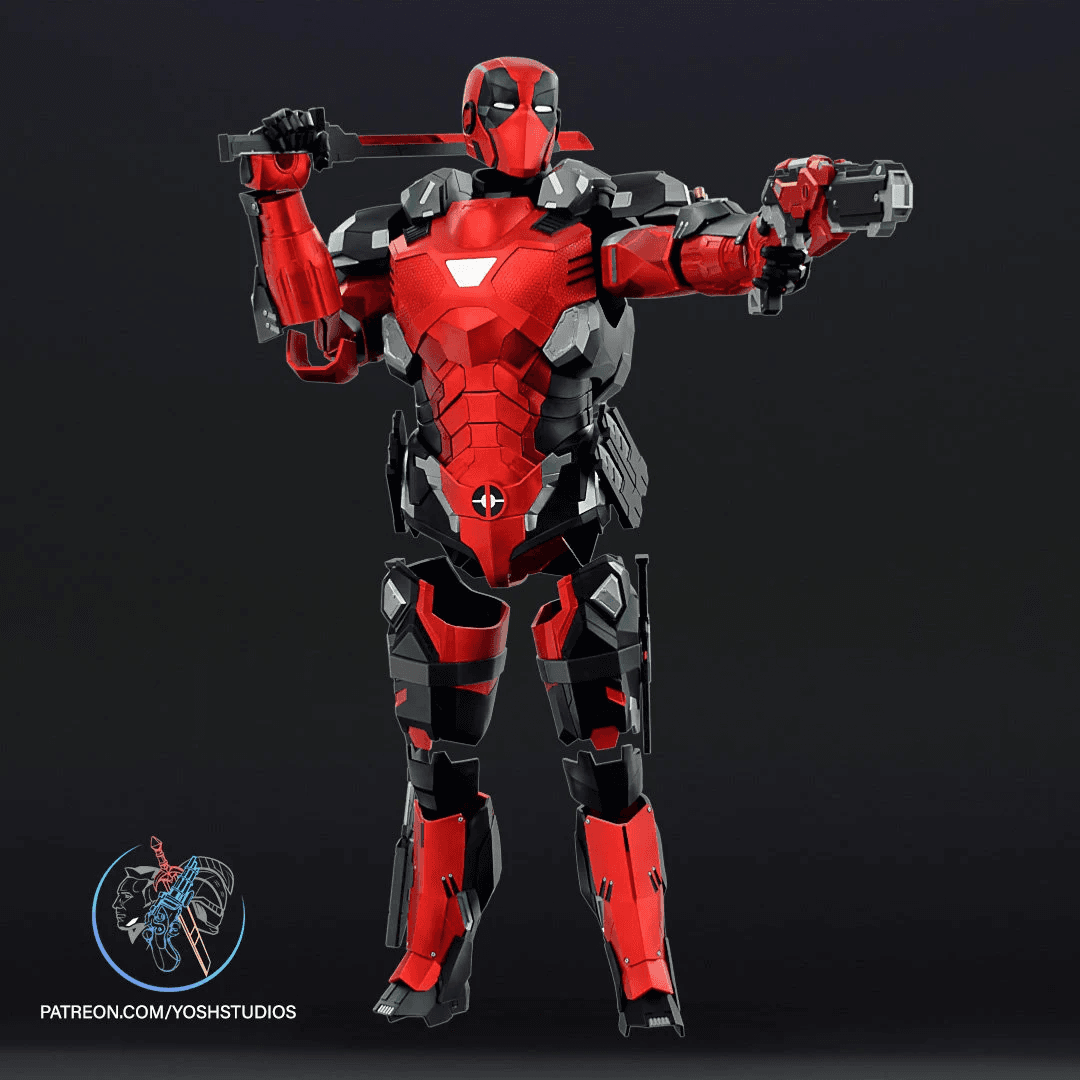 Iron Deadpool Armor 3d Print File STL 3d model