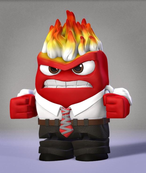 Inside Out Anger Flexi Toy 3d model