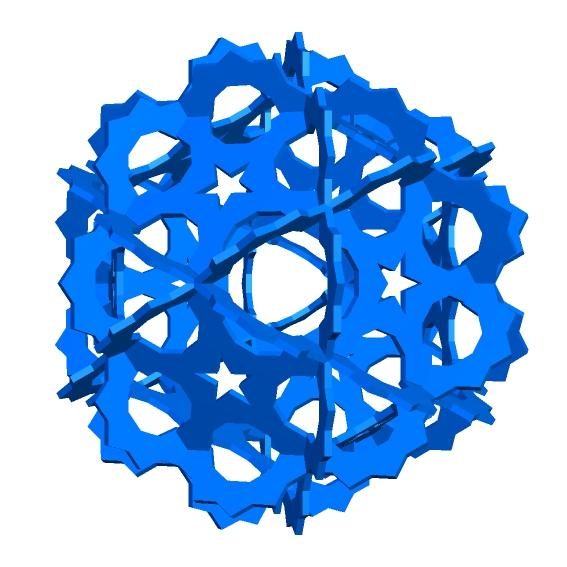 ICOSIDODECAHEDRAL HANDLEHEDRON 1 3d model