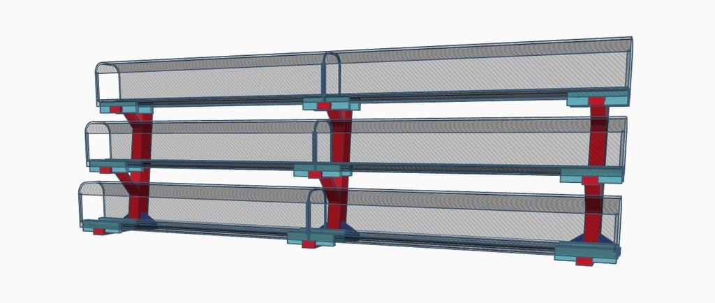 Display stand for 9mm scale N track model trains 3d model