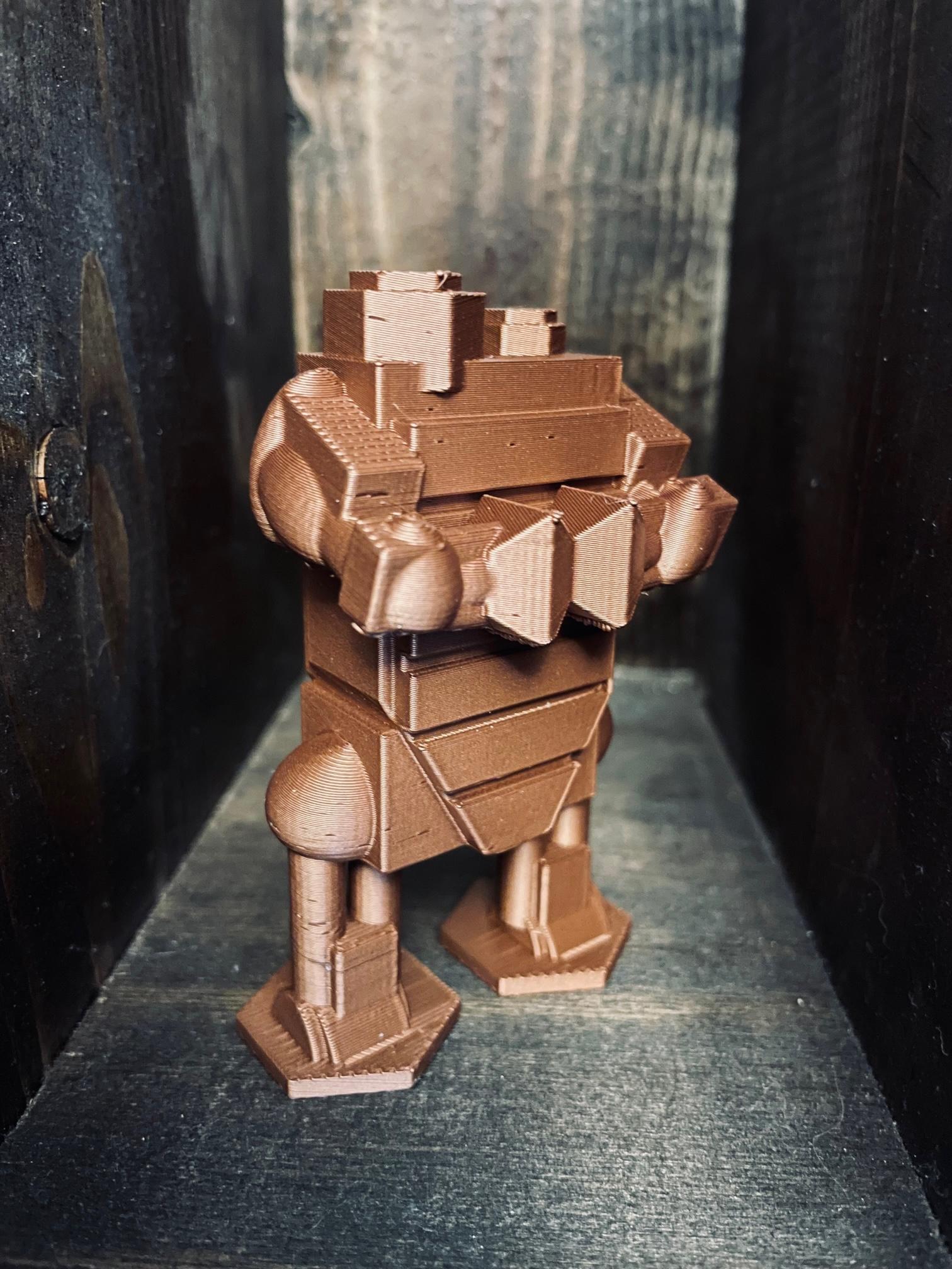 FHW: Worker Bot 28mm public BoD - 300% in Eryone Metallic Copper PLA. - 3d model