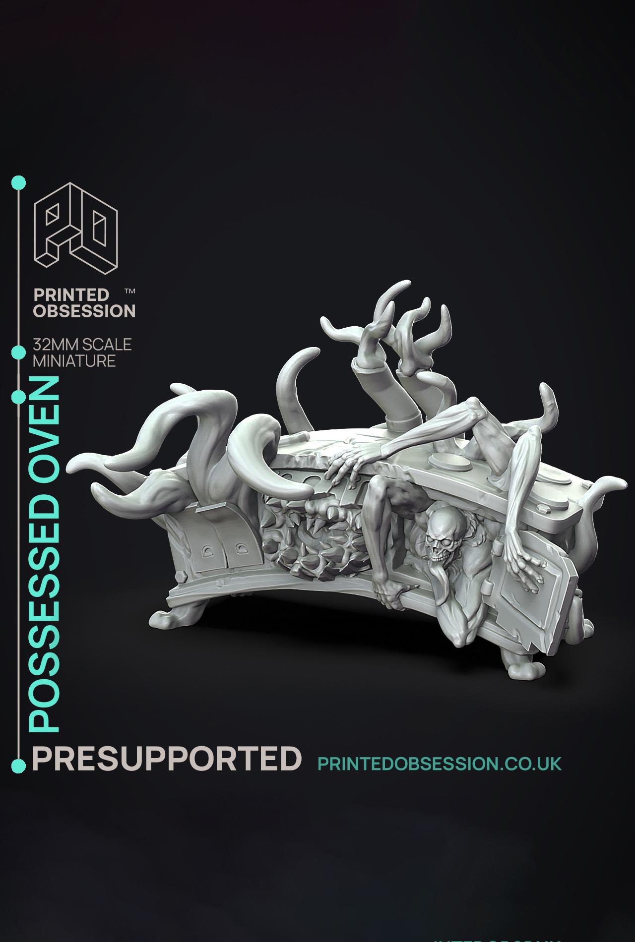 Possessed Overn - Possessed Bakery - PRESUPPORTED - Illustrated and Stats - 32mm scale			 3d model