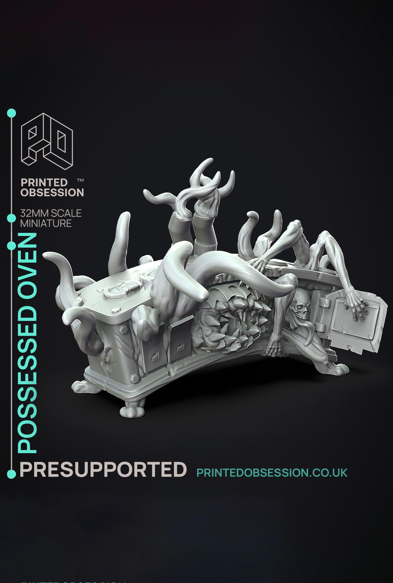 Possessed Overn - Possessed Bakery - PRESUPPORTED - Illustrated and Stats - 32mm scale			 3d model