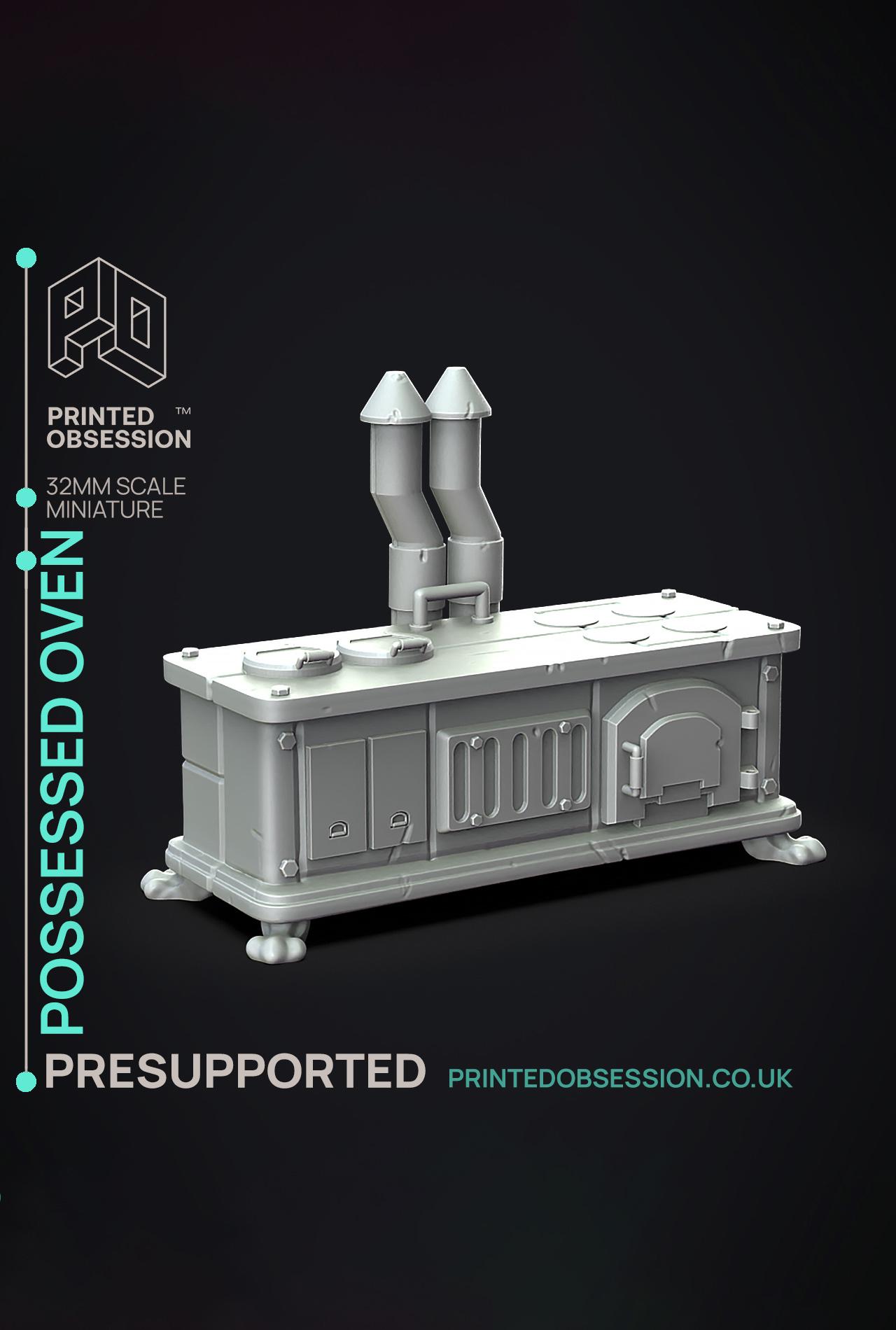 Possessed Overn - Possessed Bakery - PRESUPPORTED - Illustrated and Stats - 32mm scale			 3d model