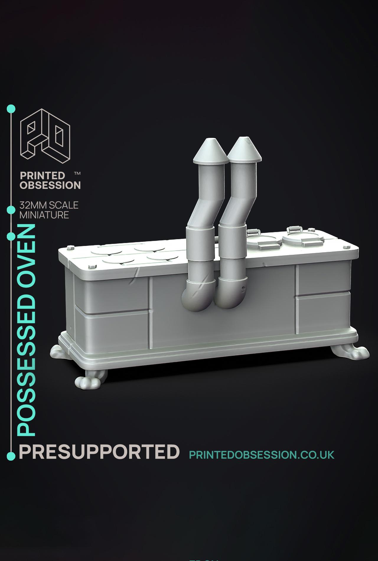 Possessed Overn - Possessed Bakery - PRESUPPORTED - Illustrated and Stats - 32mm scale			 3d model