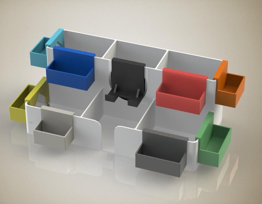 Desk Organizer I 3d model