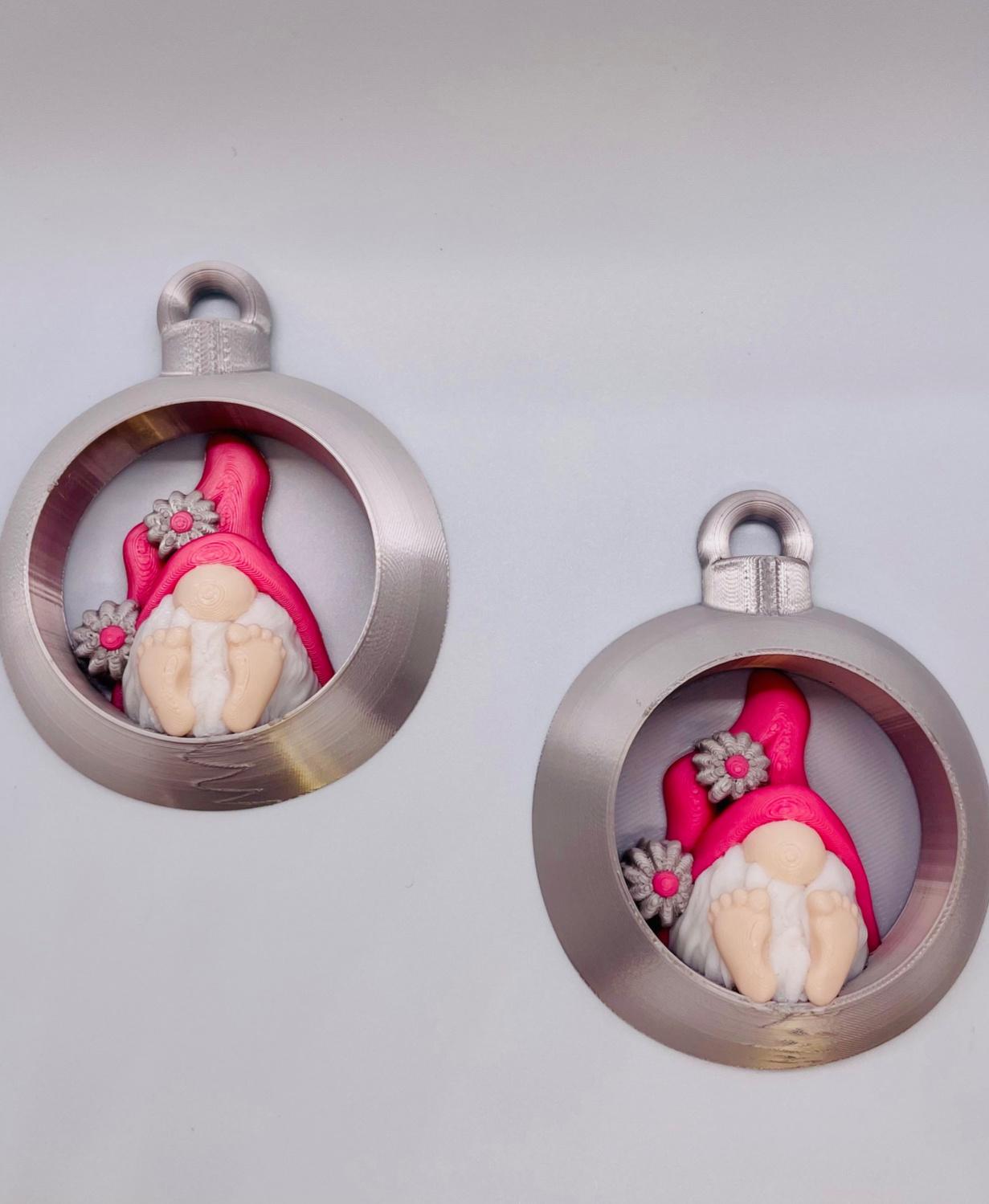 HoHoHippy Gnome Ornament Set 3d model