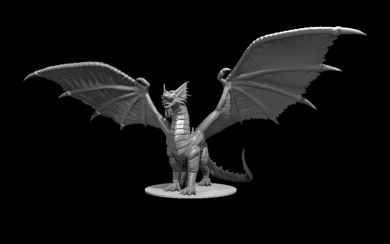 Bahamut - Bahamut - 3d model render - D&D - 3d model