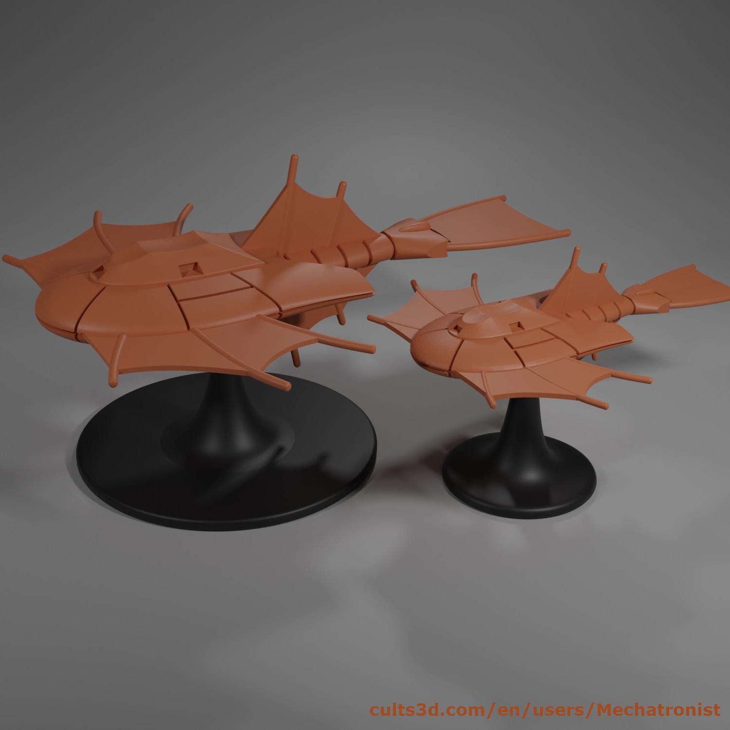 Triop Spelljammer Ship Miniature from dnd 2e 3d model