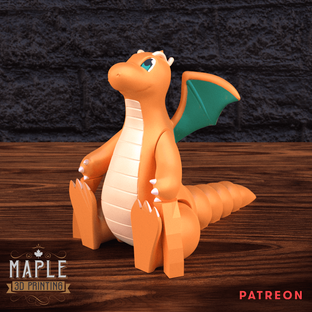 Articulating Dragonite - Pokemon 3d model