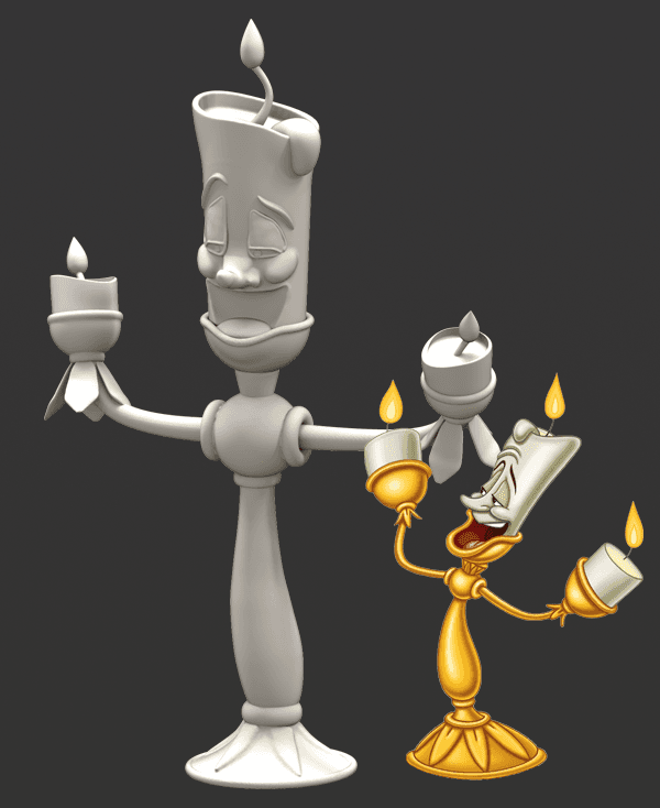 Lumière from Beauty and the Beast - fan art 3d model