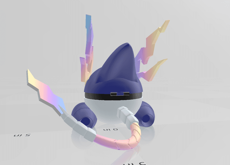 MiraidBall Miraidon Themed Opening Pokeball - Fan Art 3d model