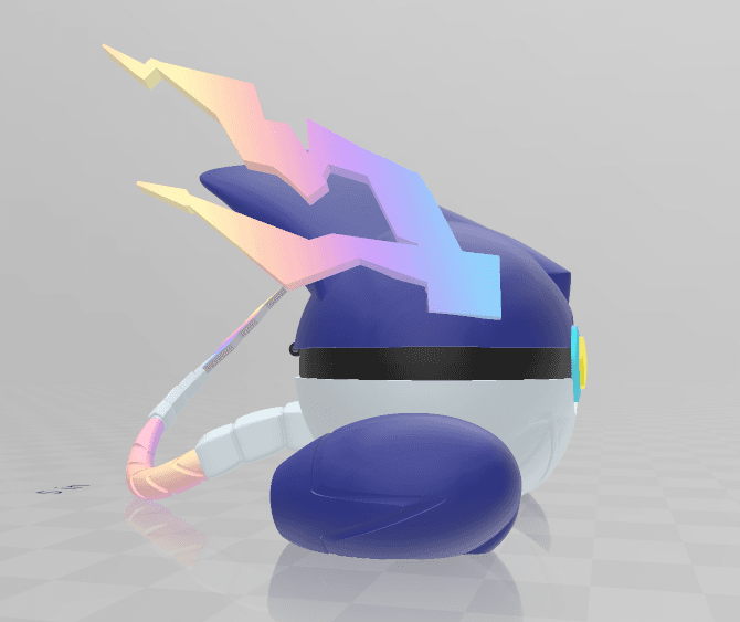 MiraidBall Miraidon Themed Opening Pokeball - Fan Art 3d model