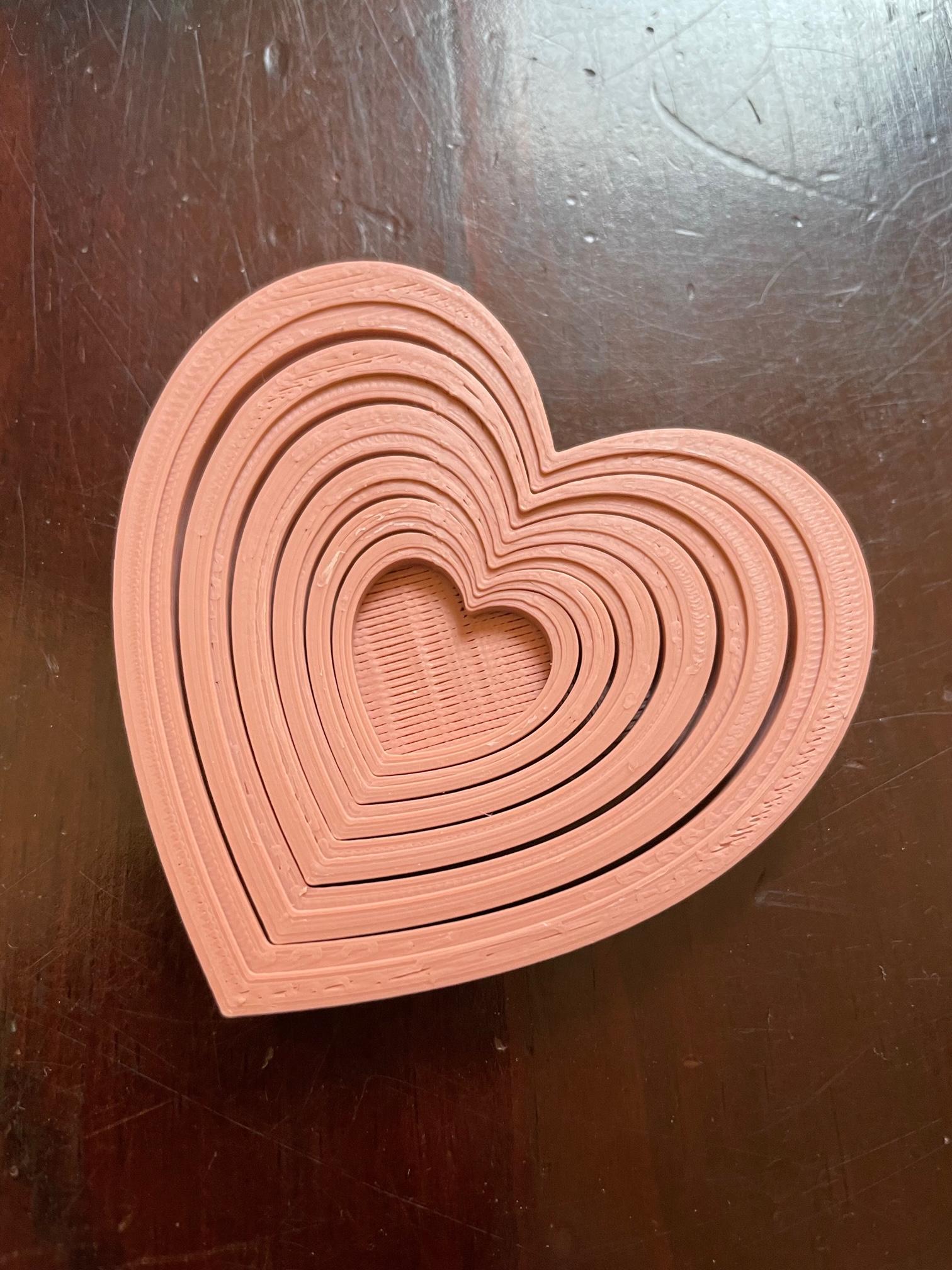 Remix of Heart Box - Cascading Heart Tray 3d model