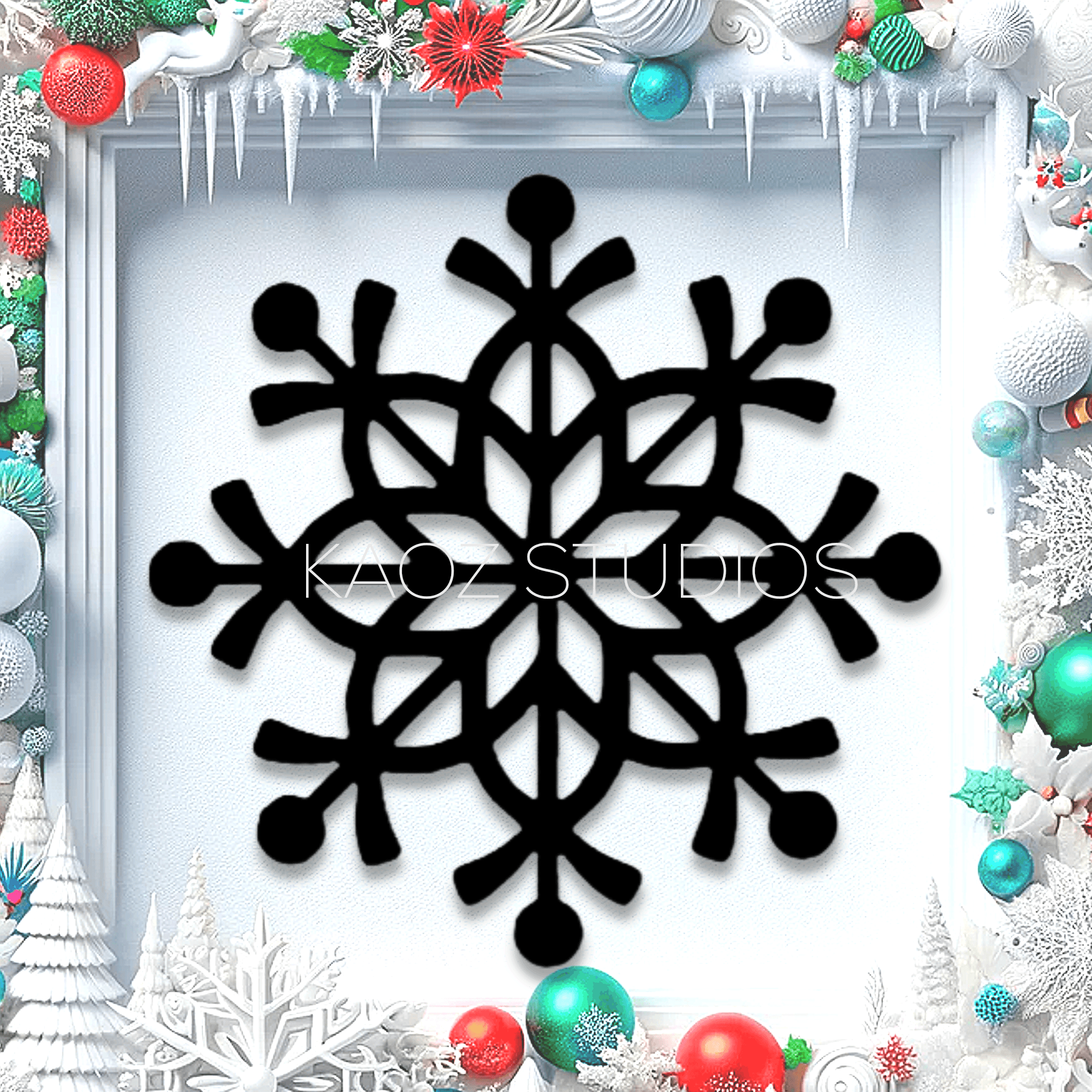 SNOWFLAKE wall art christmas wall decor 2d art 3d model