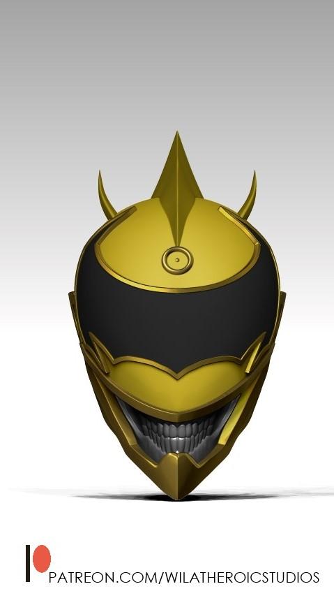 Yellow Death Ranger Helmet 3d model