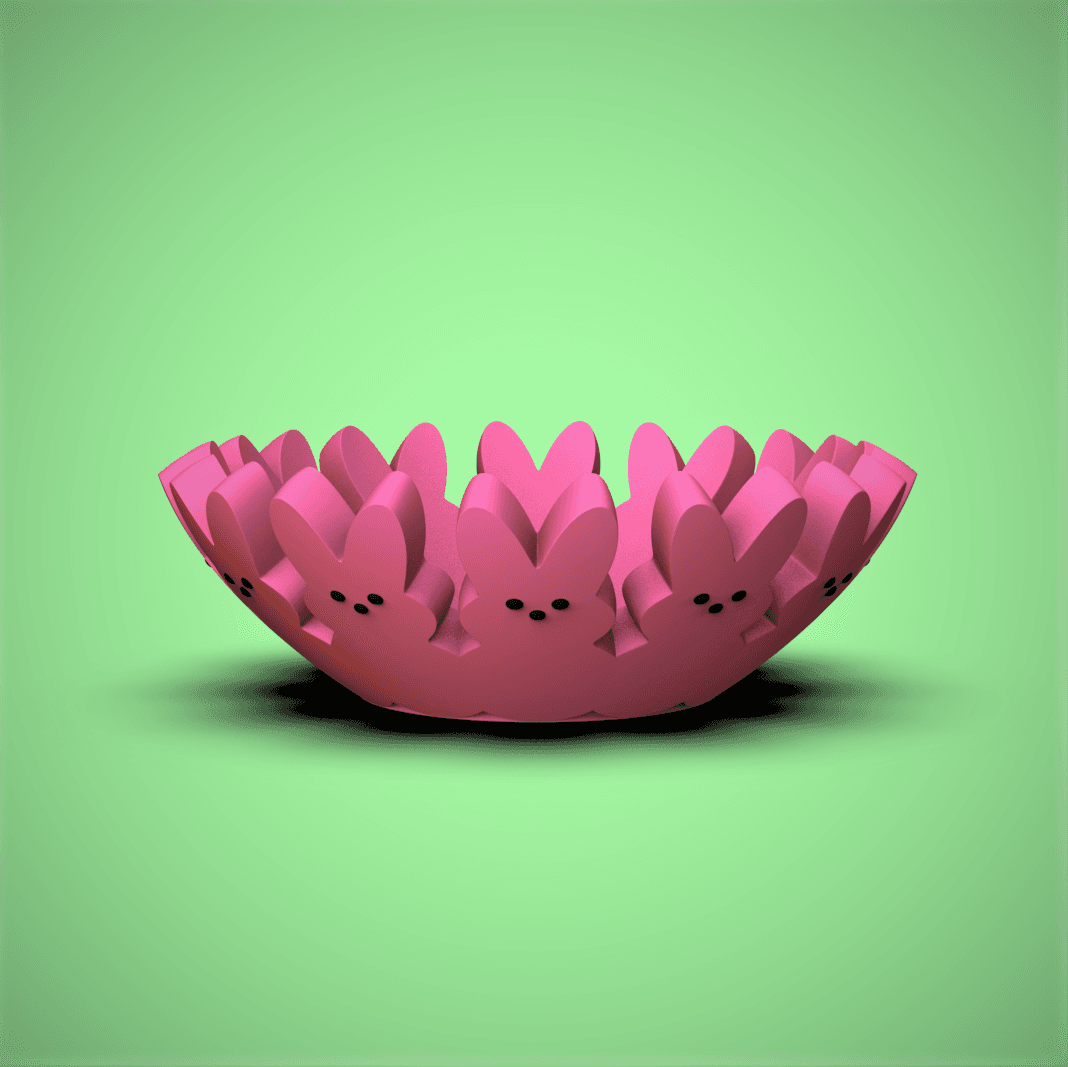 Peep Bunny Bowl 3d model