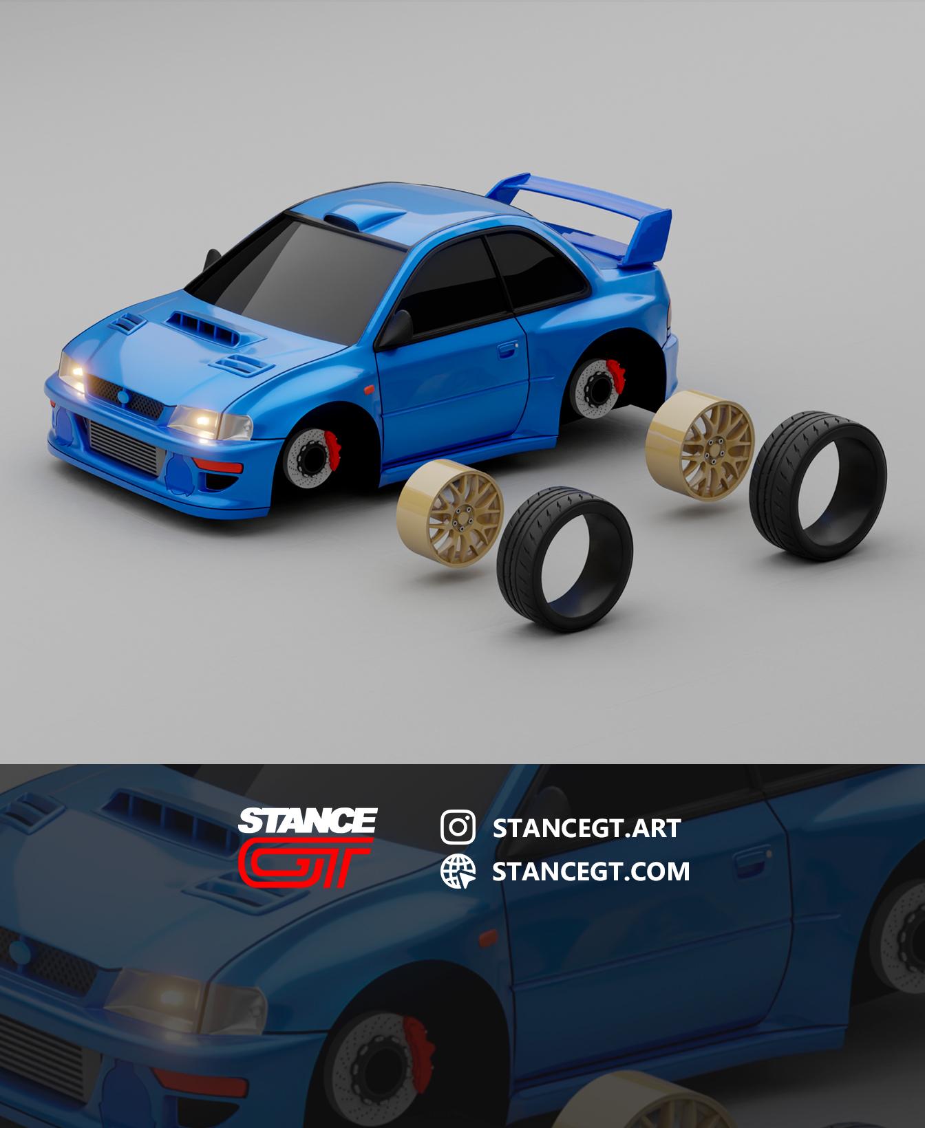 Subaru Impreza 22B | ORIGINALS | Model kit car 3d model