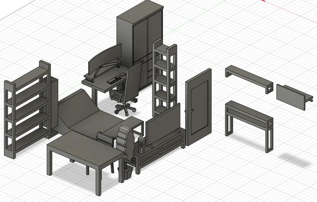 Dollhouse Furniture Collection 3d model