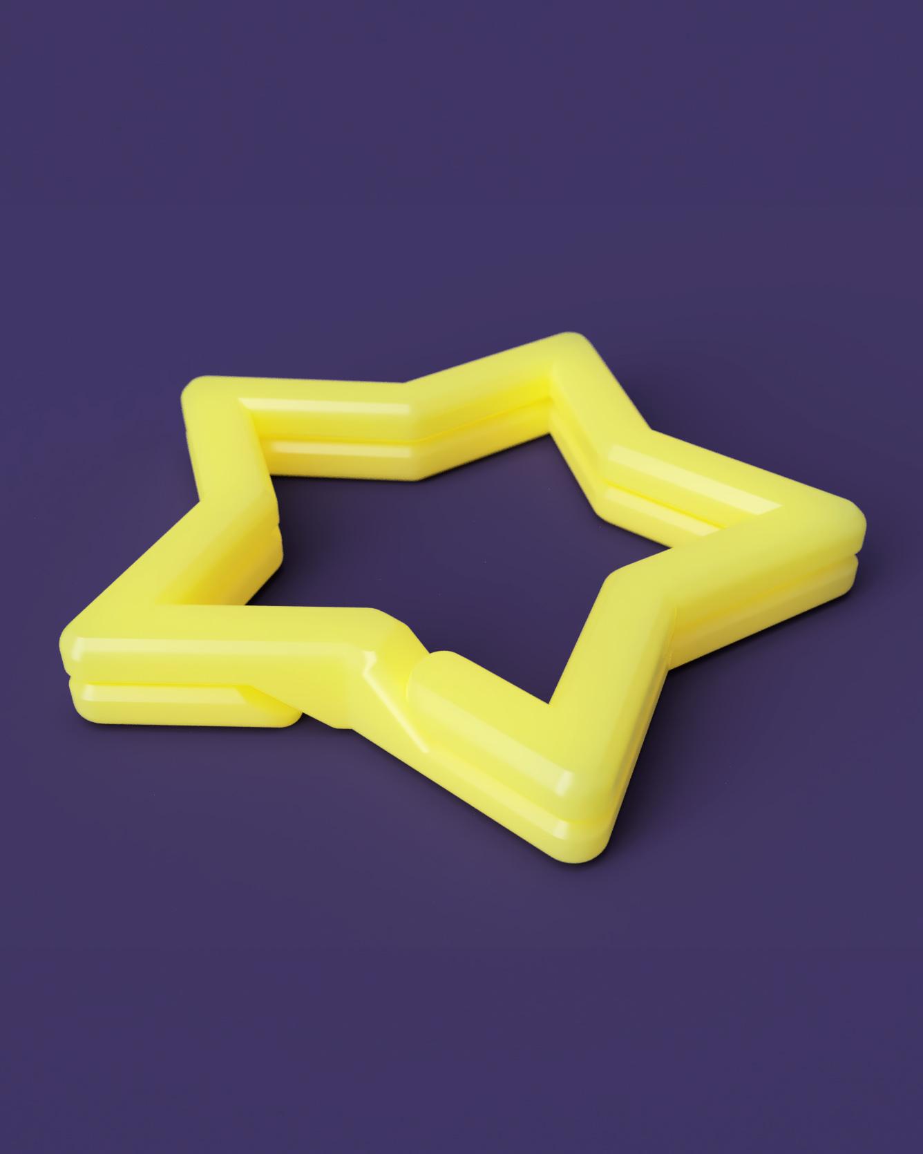 EZPZ Keyring Star 1" // Keychain Ring 3d model