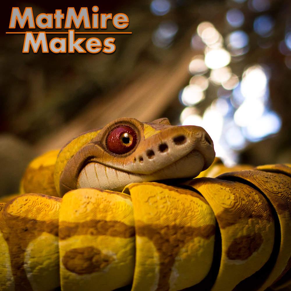 Ball Python Snake- Articulated Figure 3d model