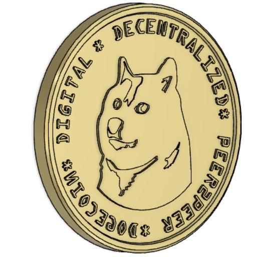 Dogecoin (2 sided and split in half) 3d model