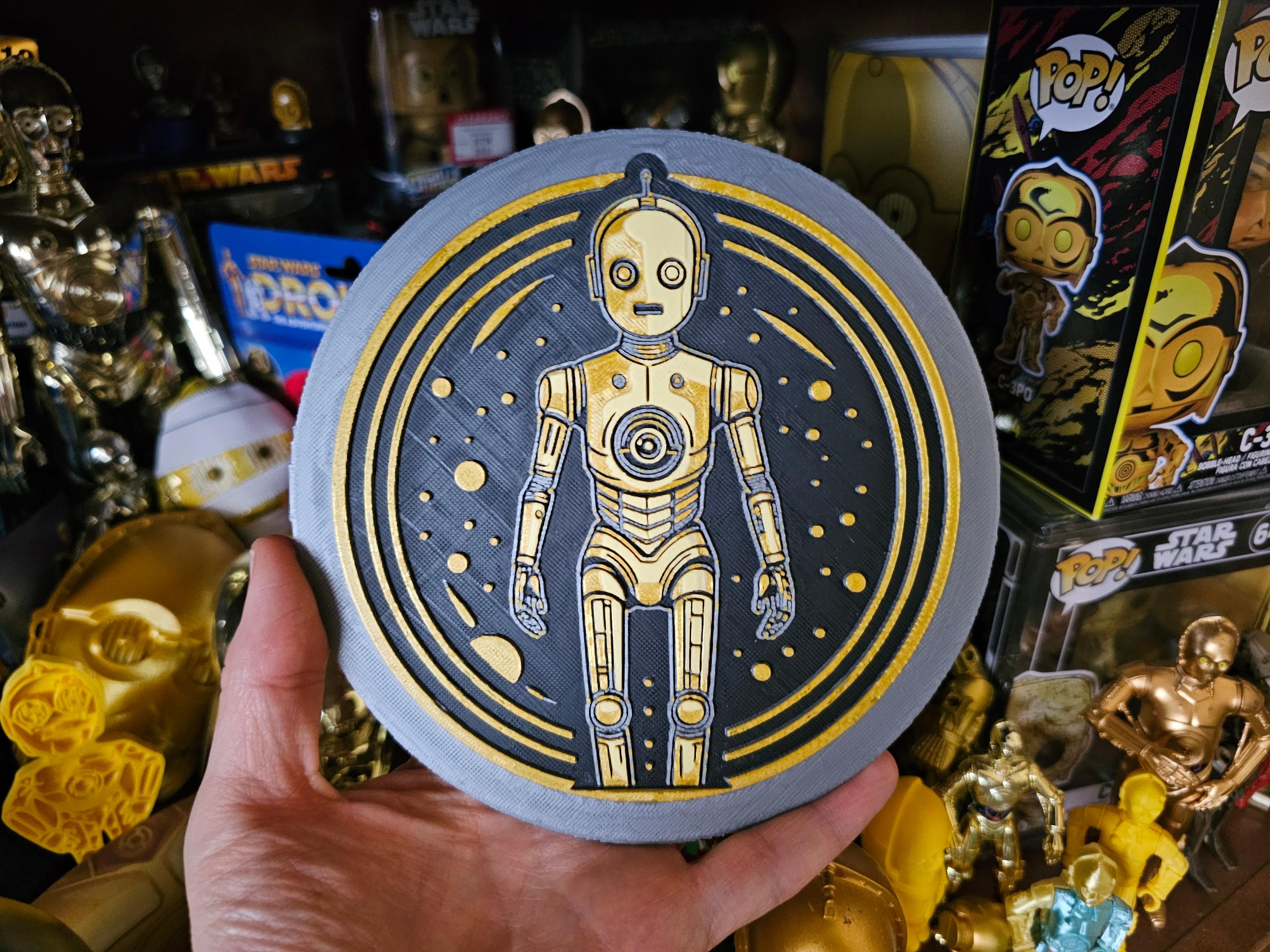 Star Wars (Inspired) "Goldenrod god" HueForge C-3PO 3d model