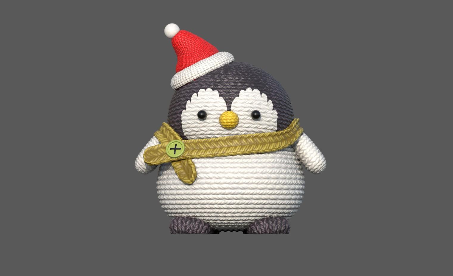 Crochet Penguin 2 3d model