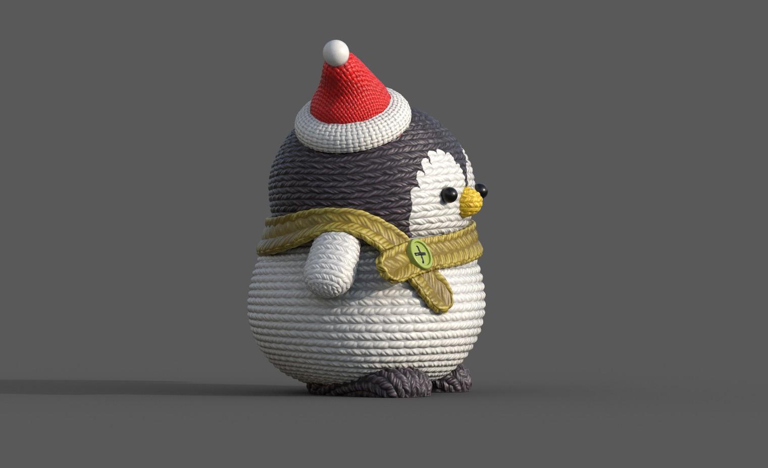 Crochet Penguin 2 3d model