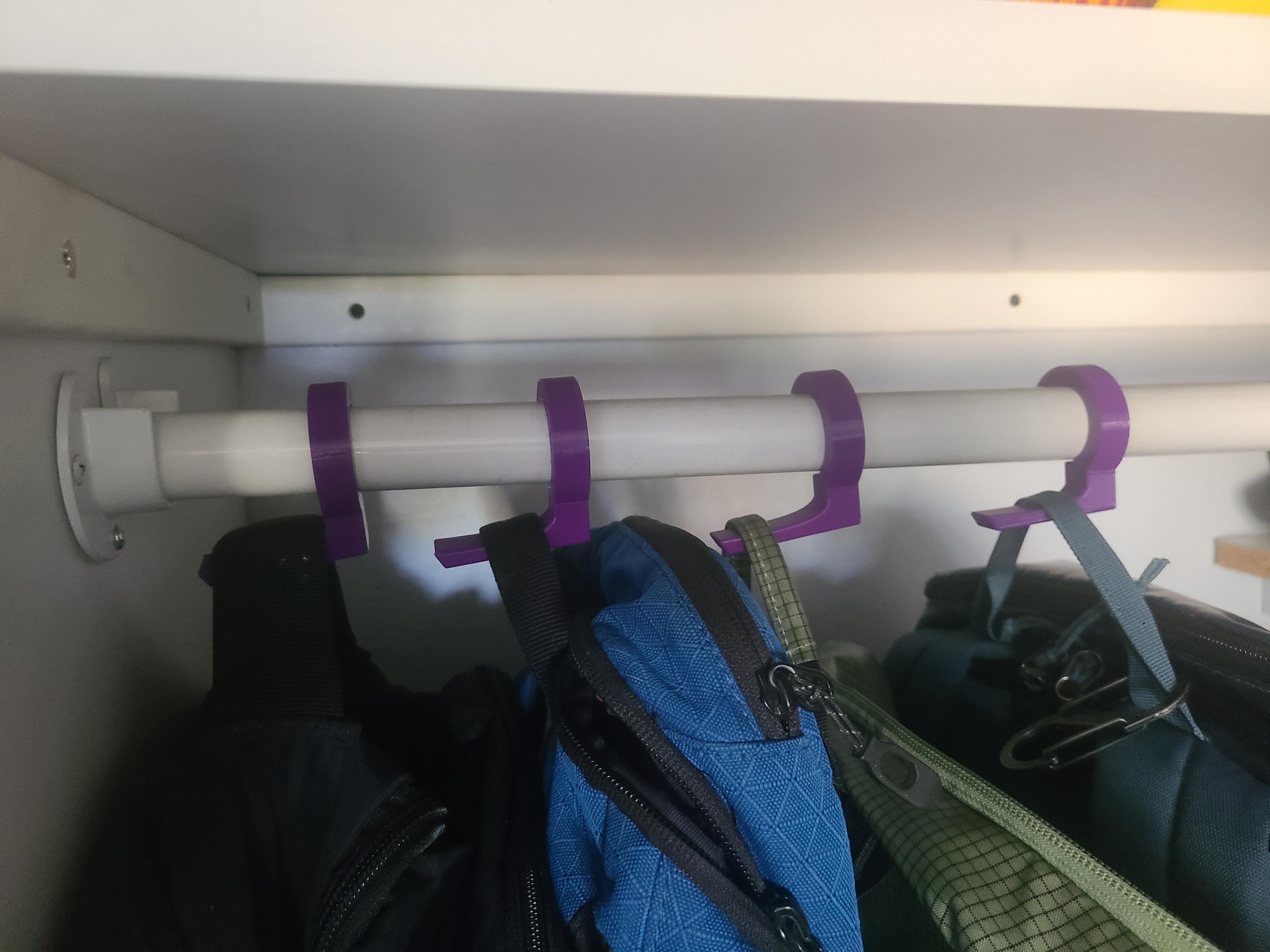 Closet Backpack Hook.stl 3d model