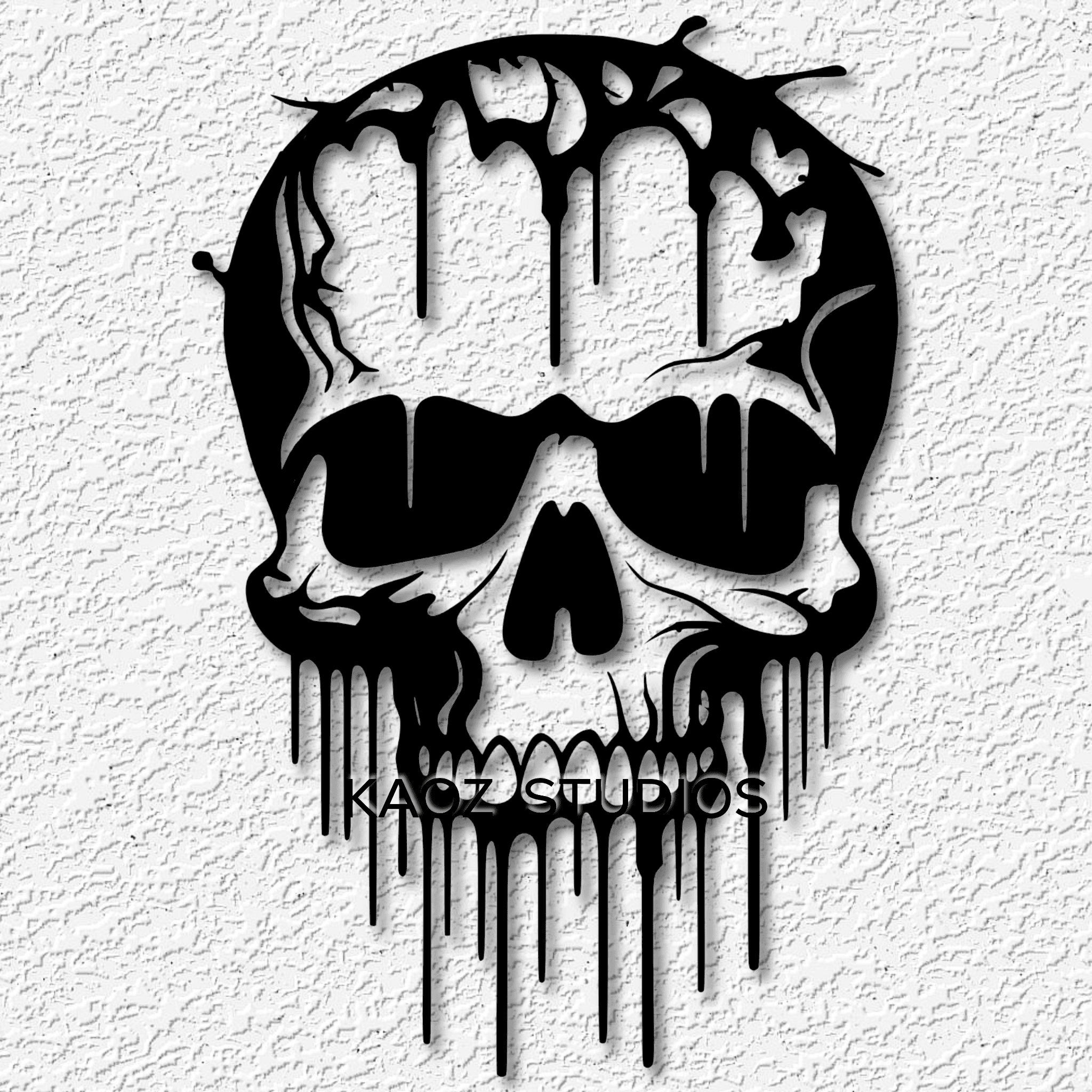 2 versions - dripping skull wall art bringer of death wall decor 3d model