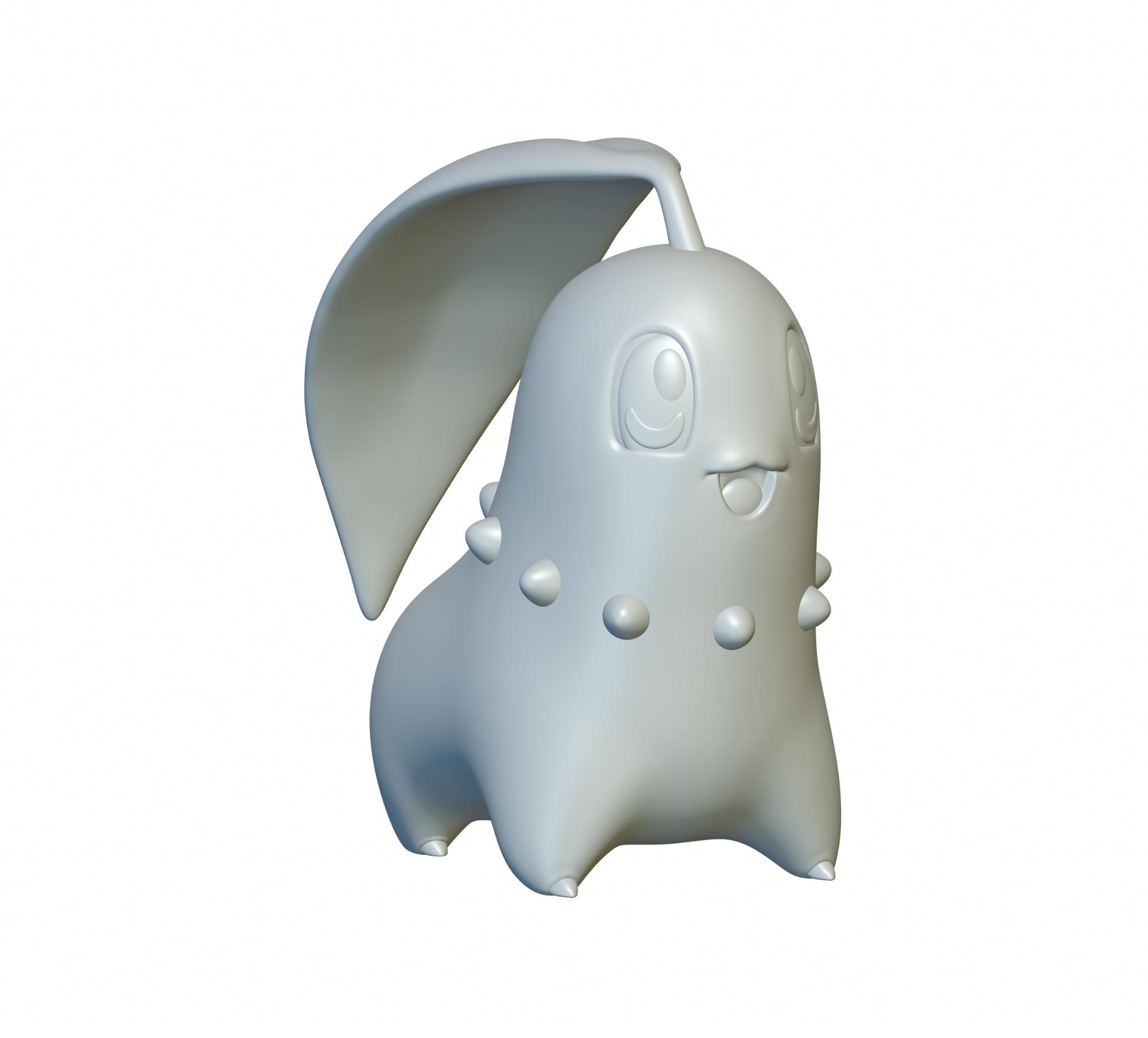 Pokemon Chikorita #152 - Optimized for 3D Printing 3d model