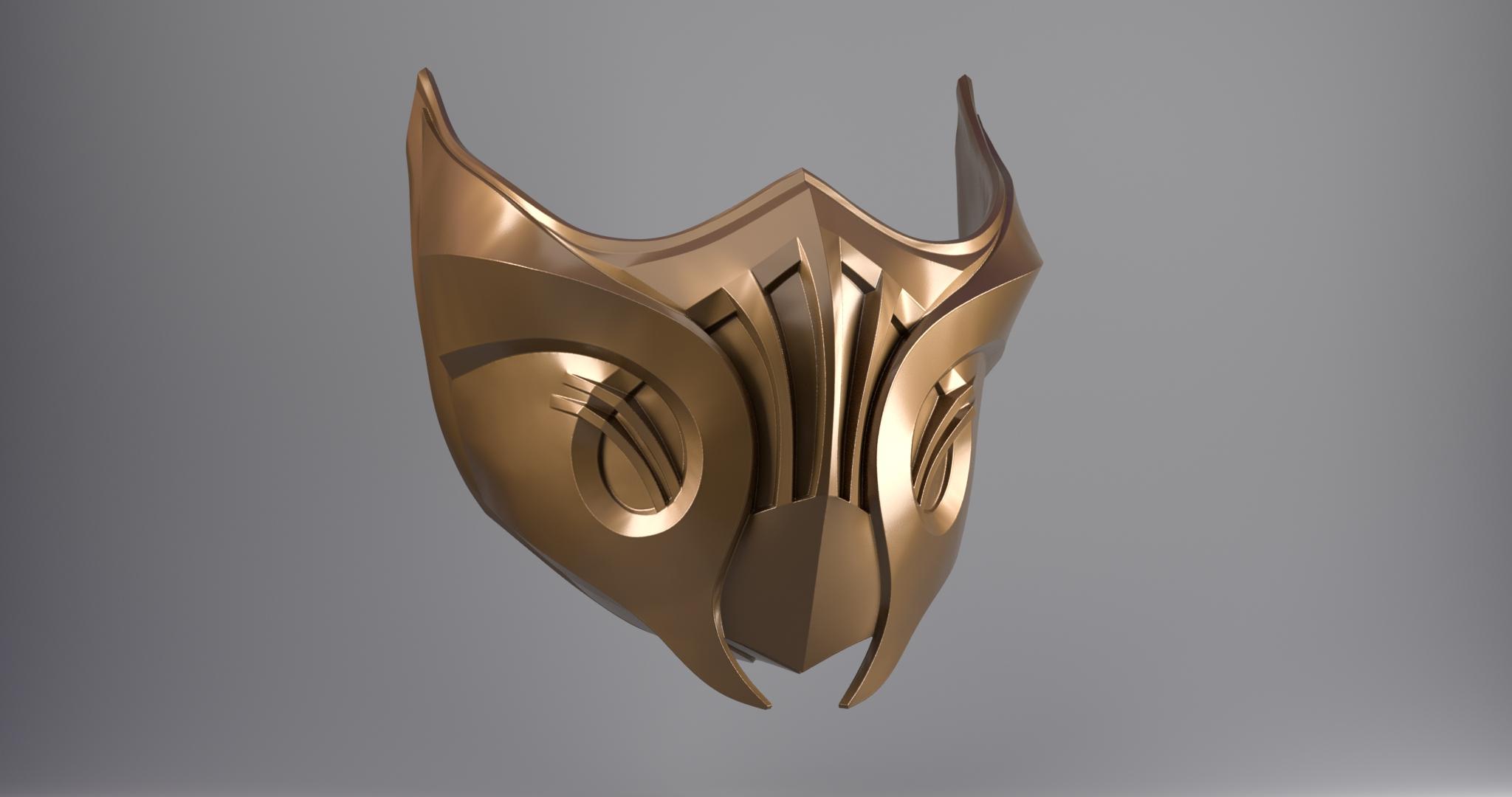 Mortal Kombat - Scoprion Mask Cosplay 3d model