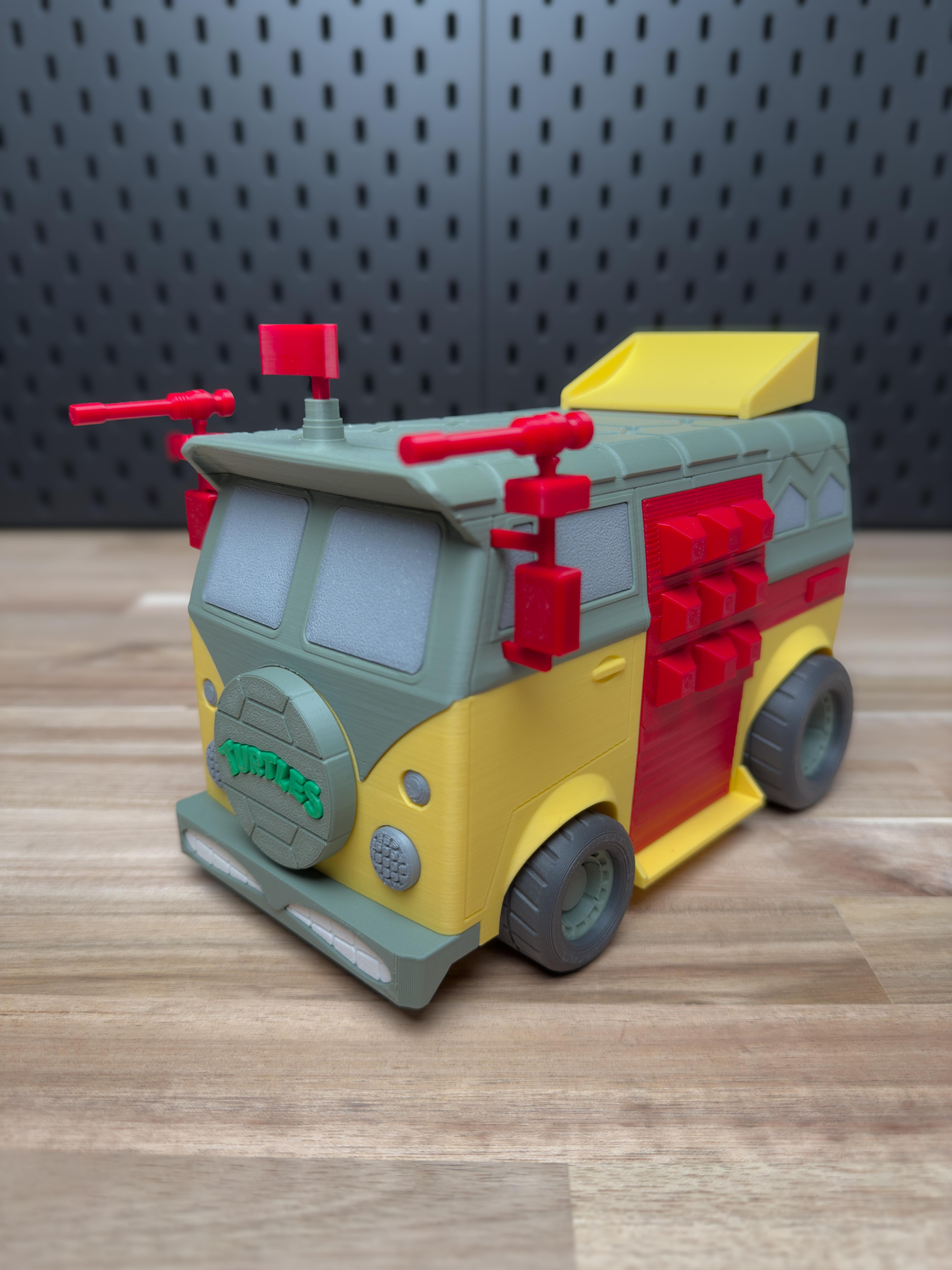 TMNT Party Wagon Kit (No Support, No AMS, No Glue) 3d model