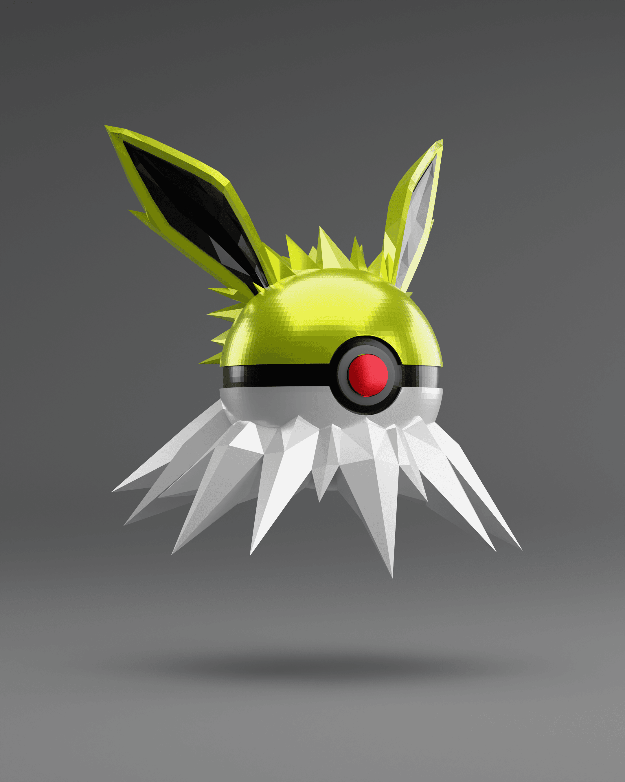 JolteBall Jolteon Themed Pokeball - Fan Art 3d model