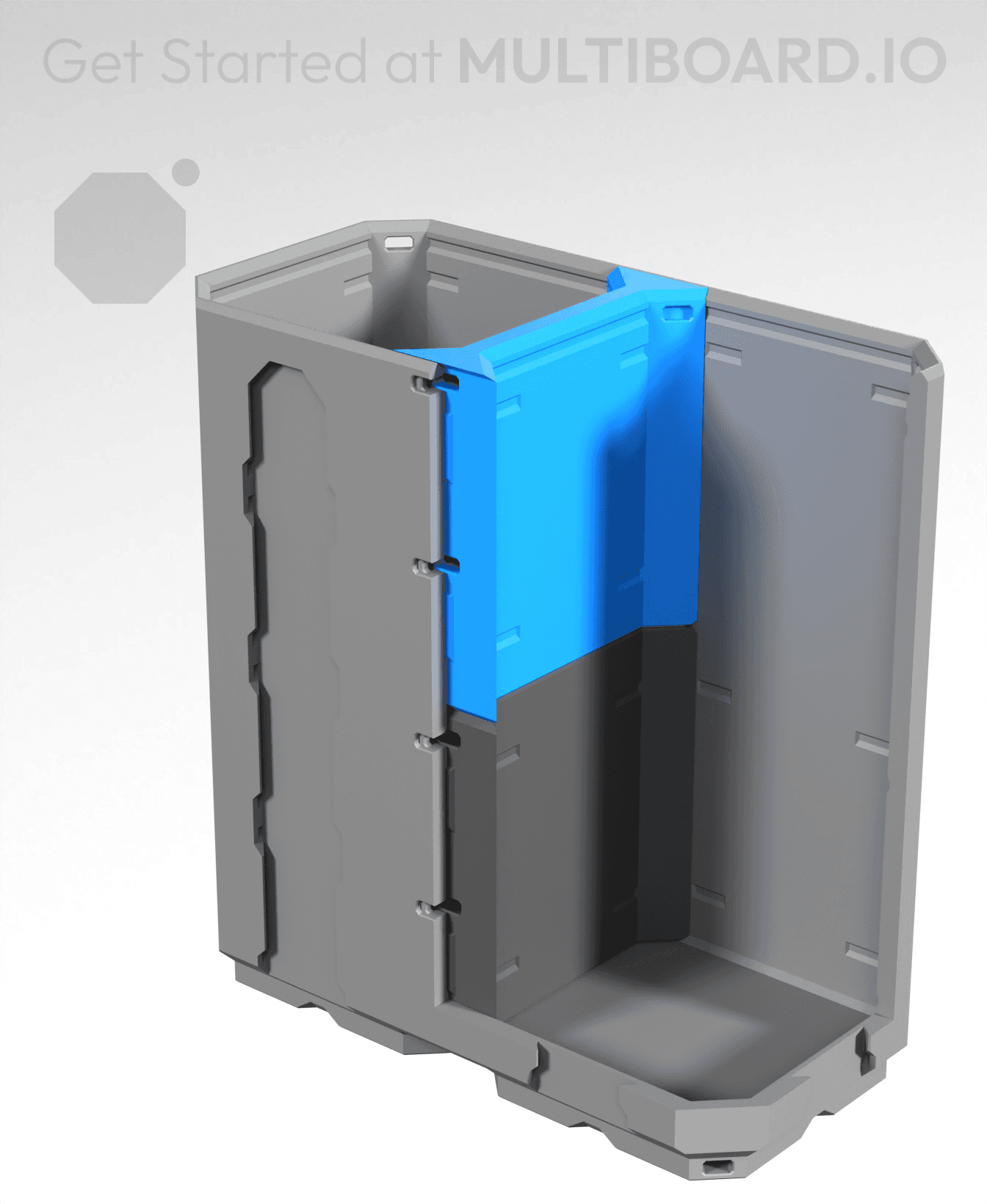 1x1H - Full Top Multibin Divider 3d model