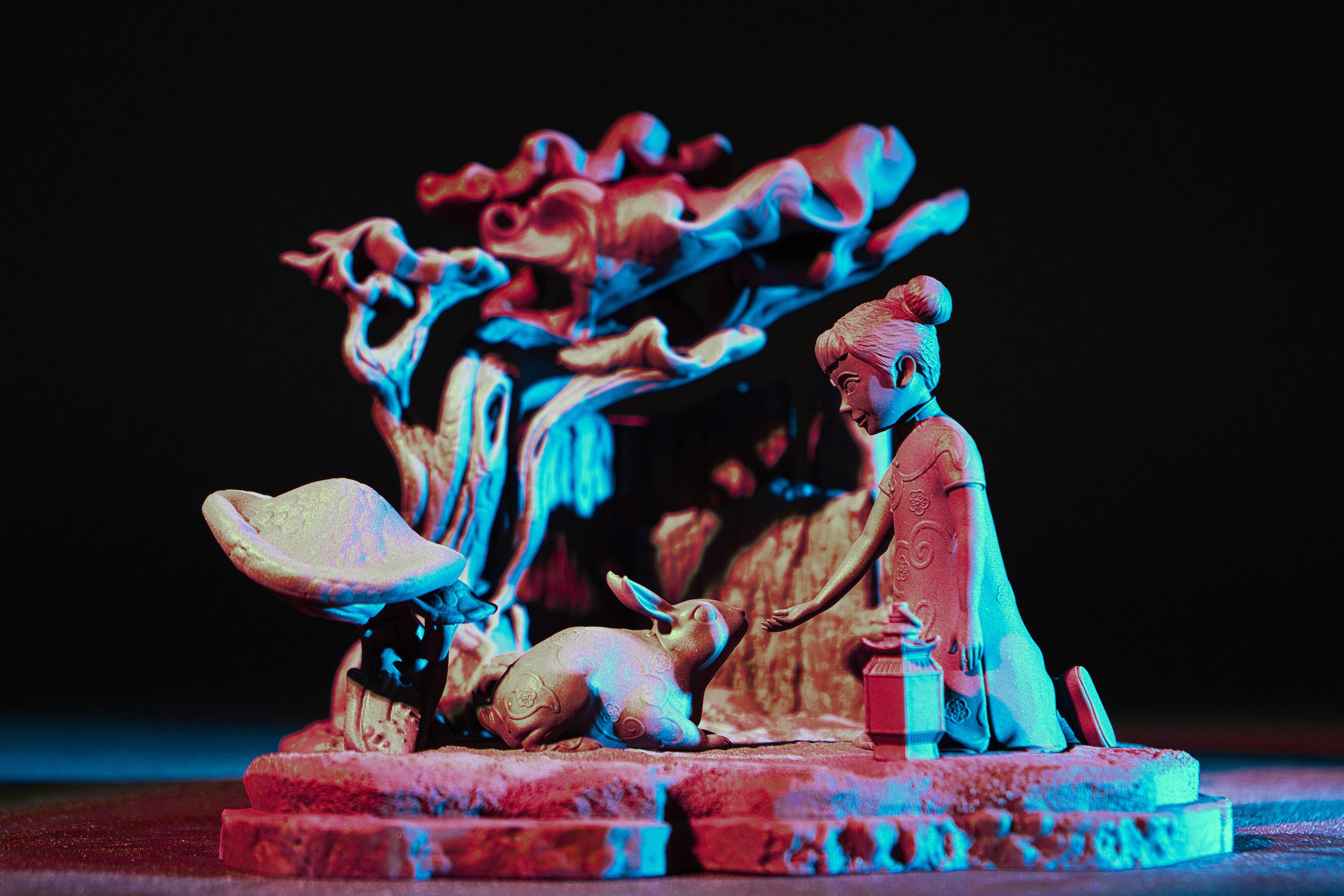 Chinese New Year Diorama (Pre-Supported) 3d model