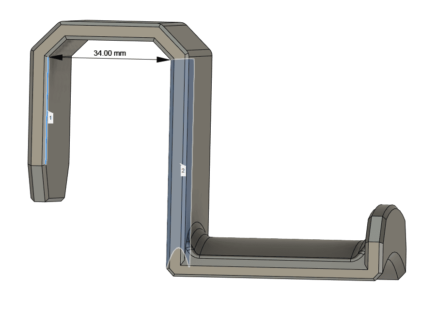 Headphone holder mounted on cubicle divider 3d model