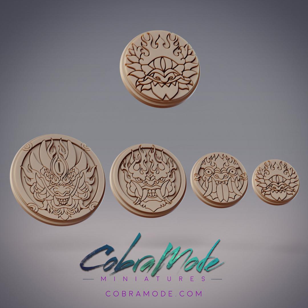 Oni Emblem Base Pack (4pcs) 3d model