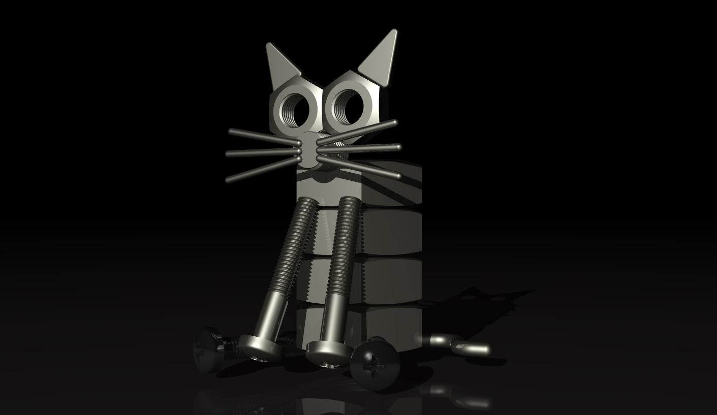 cat.stl 3d model