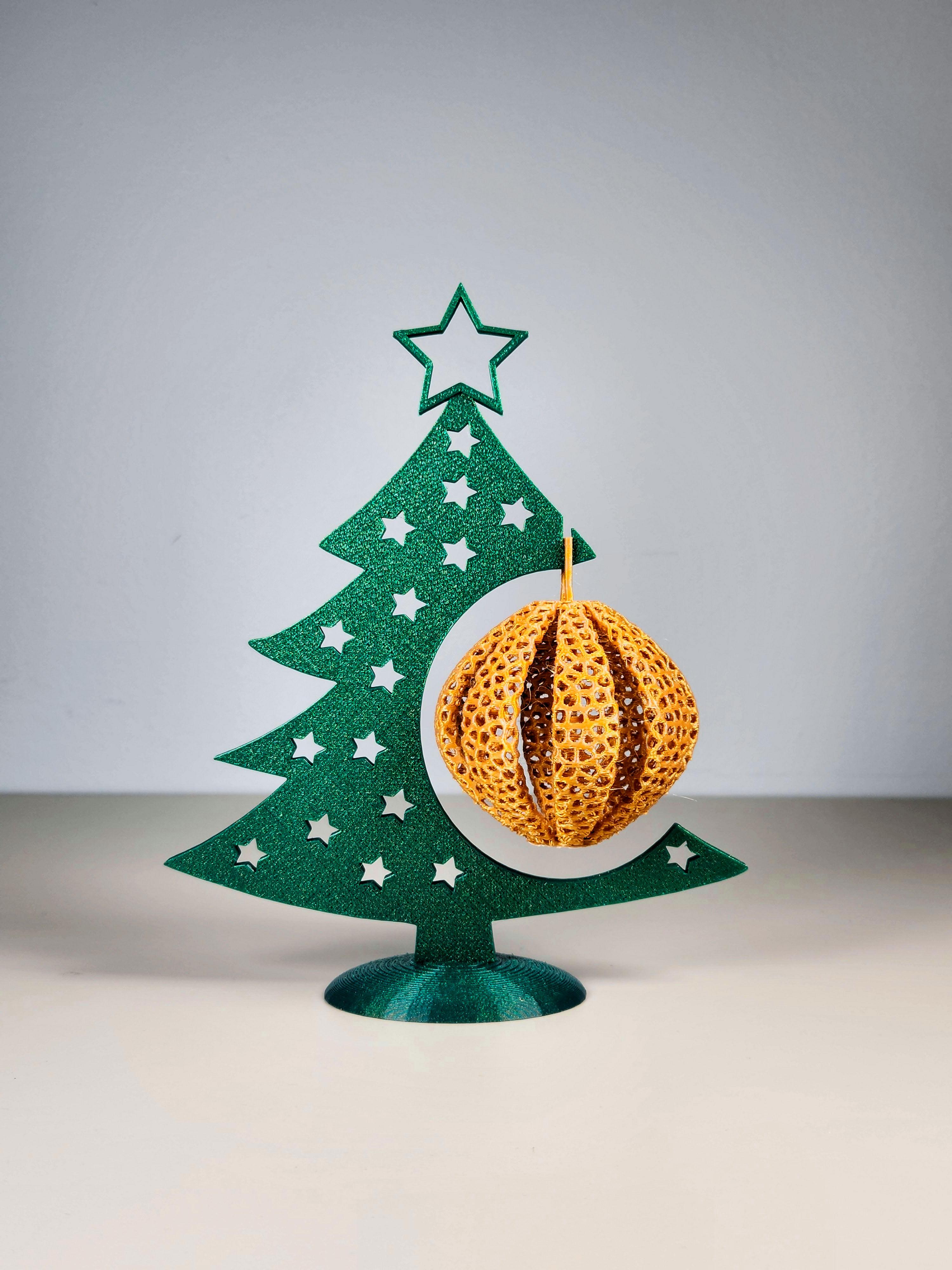 Voronoi Christmas Bauble - no supports 3d model