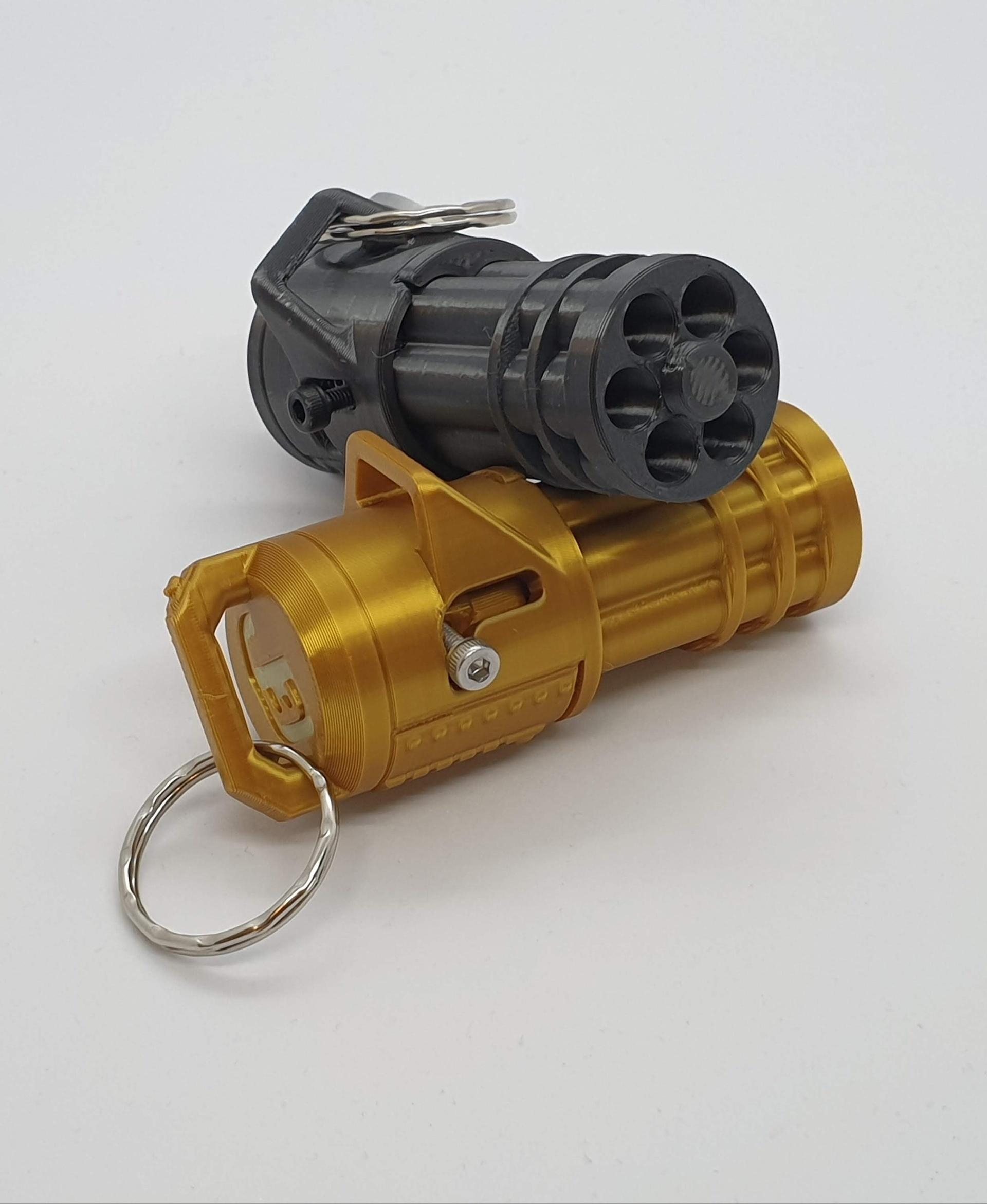 Minigun Keychain — Functional Blaster 3d model