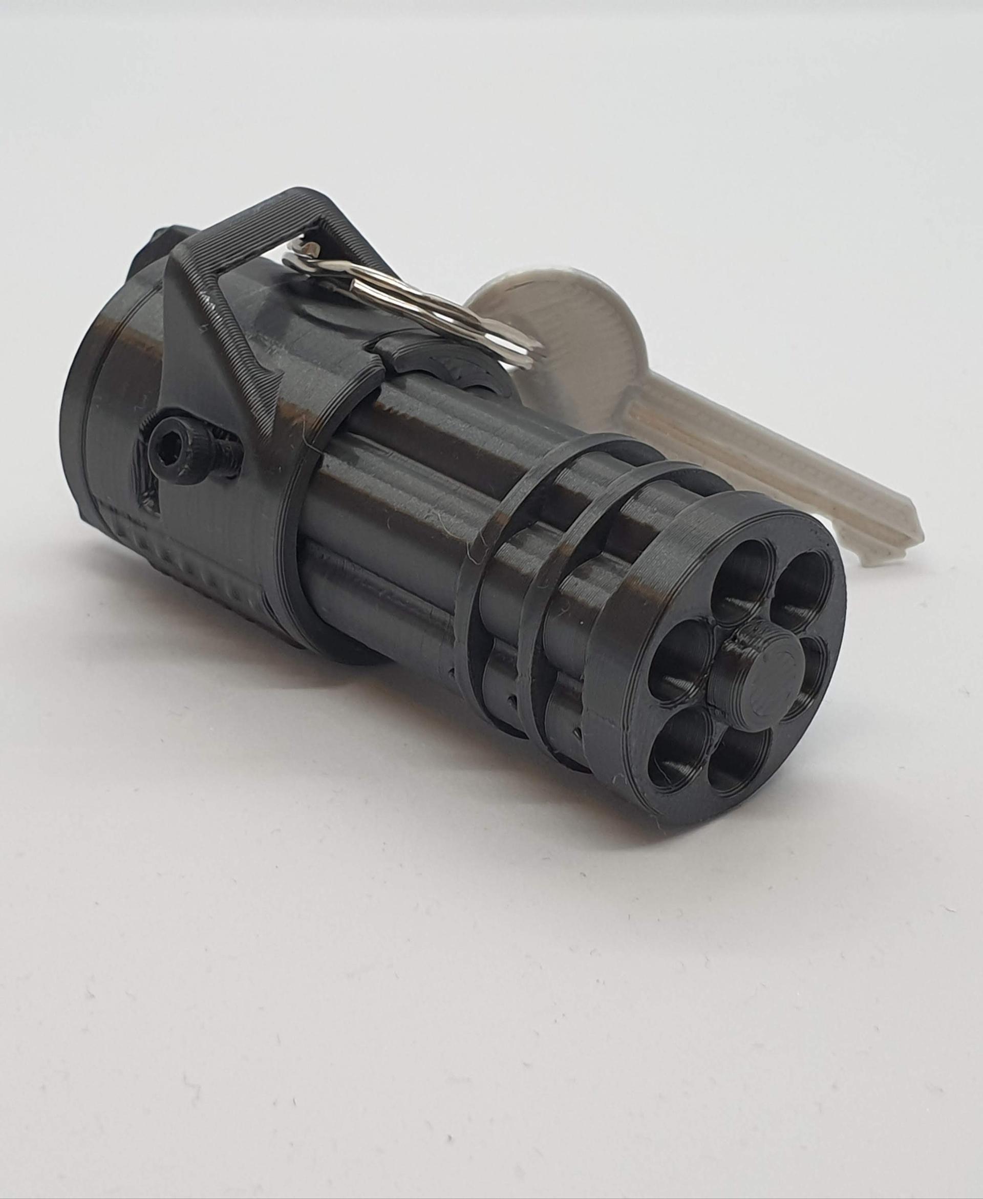 Minigun Keychain — Functional Blaster 3d model